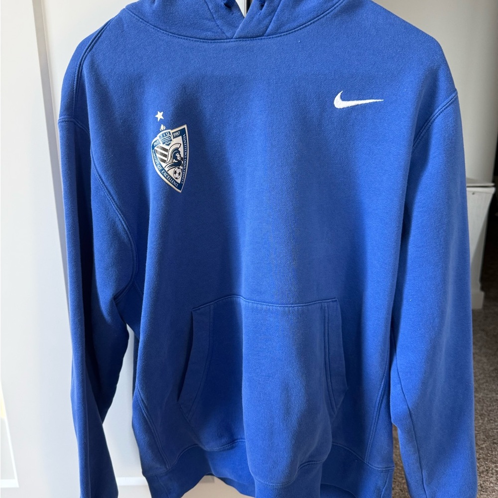 Nike Royal Blue Men's Hoodie with Logo